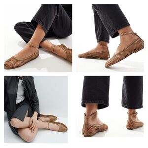 MANGO BALLET FLATS WITH MESH BRACELET